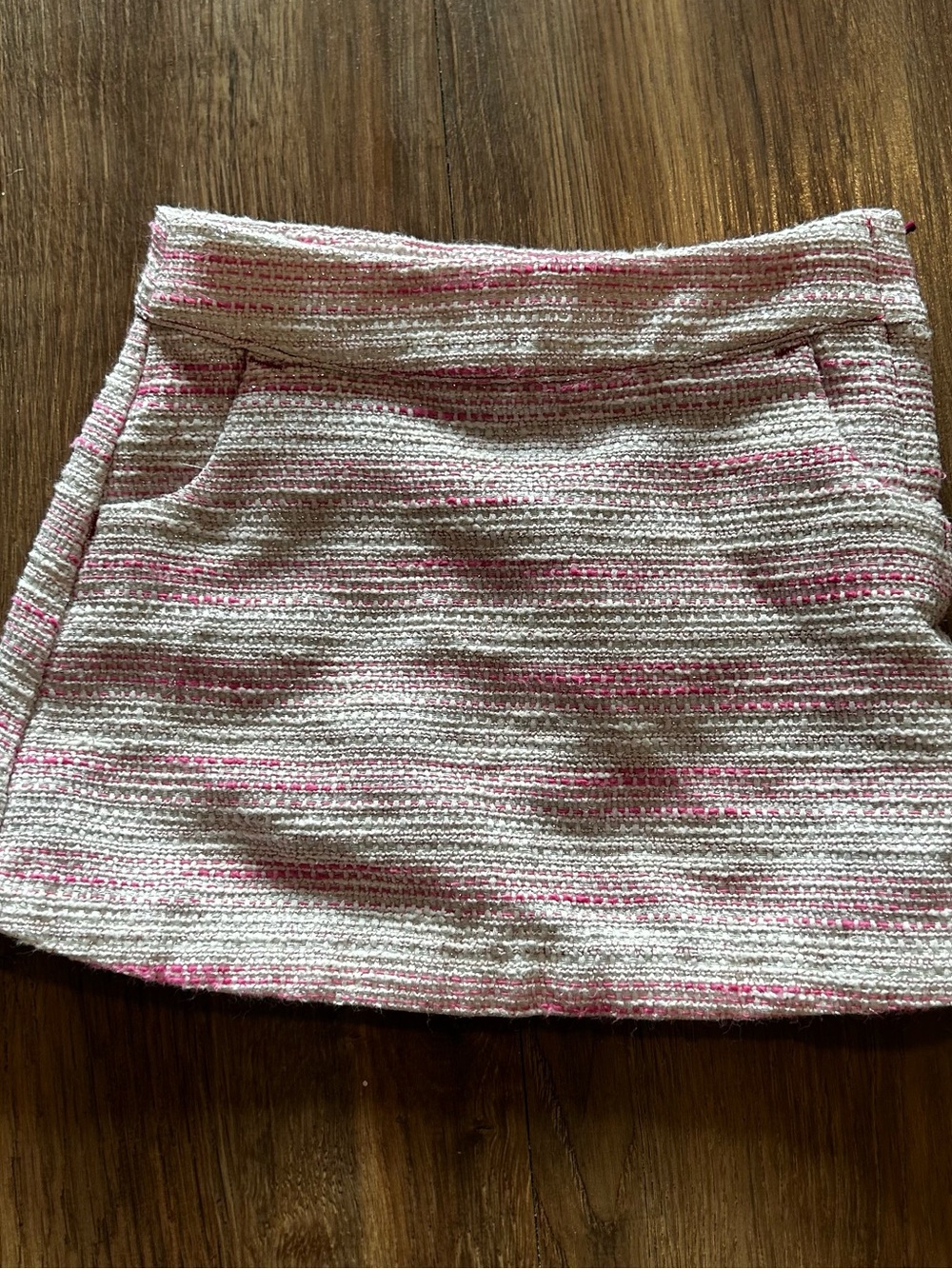 Janie and Jack Tweed Skirt 18-24 Months Pink Metallic Boucle Fully Lined Girls